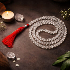 Clear Quartz Mala With Certificate