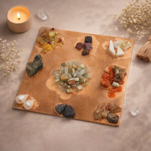 Nabhi Plate with rough gemstones