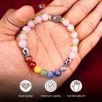 Rose Quartz 7 Chakra Multicolor Bracelet