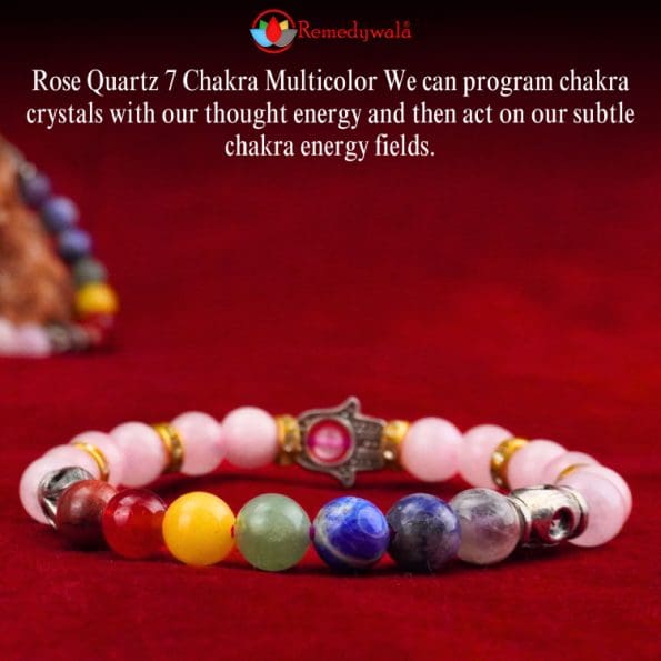 Rose Quartz 7 Chakra Multicolor Bracelet