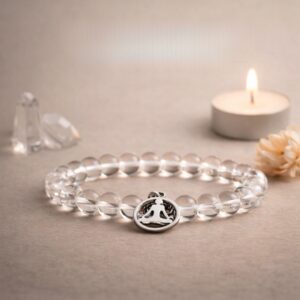 Clear Quartz Bracelet With Charm