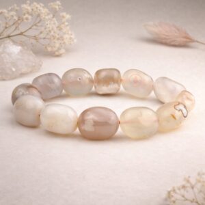 Flower Carnelian Tumble Bracelet