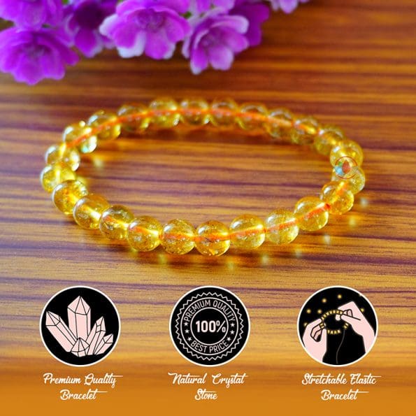 Remedywala Citrine Bracelet 8mm Healing stone