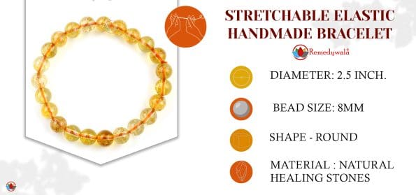 Citrine Bracelet 8mm