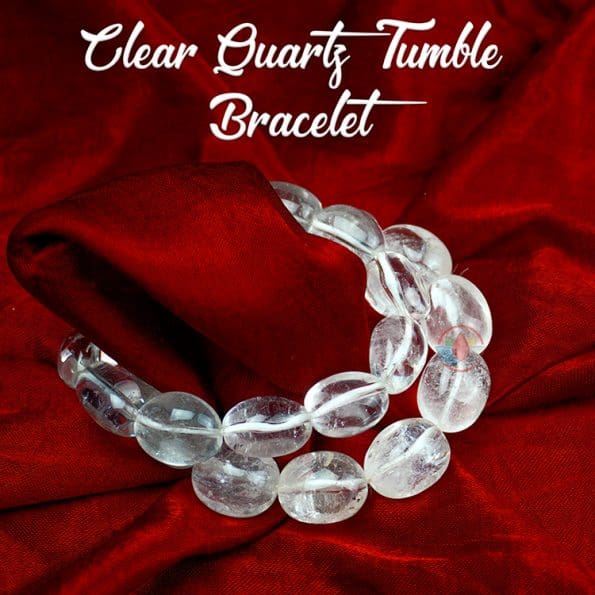 Sphatik Crystal Clear Quartz Tumble Bracelet