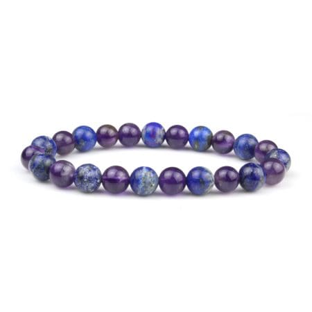 Amethyst Lapis Combination Bracelet