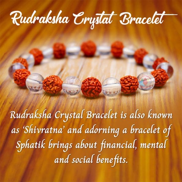 Rudraksha Crystal Bracelet