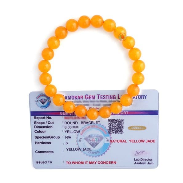 Yellow Jade Bracelet 8mm