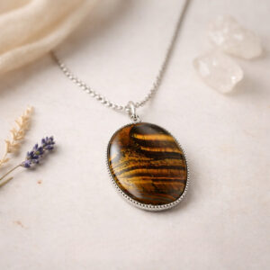 Tiger Eye Oval Shape Pendant
