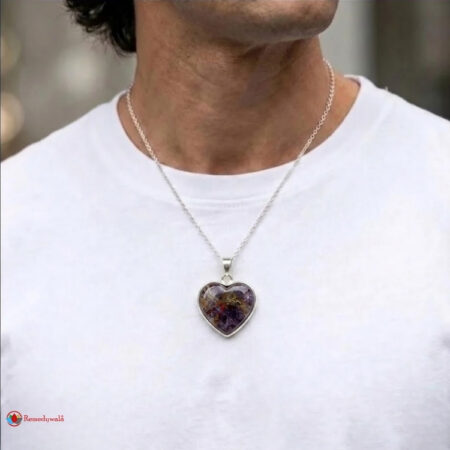Amethyst Frame Heart Shape Pendant
