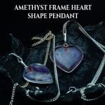 Amethyst Frame Heart Shape Pendant