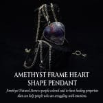 Amethyst Frame Heart Shape Pendant