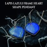 Lapis Lazuli Frame Heart Shape Pendant