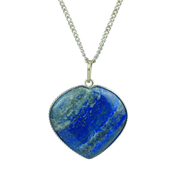 Lapis Lazuli Frame Heart Shape Pendant