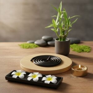 Remedywala Vastu Black Wavy Round Clockwise Spring