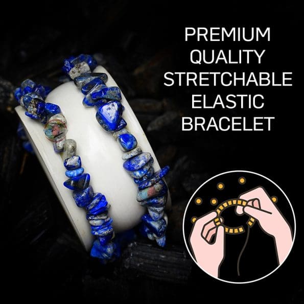 Lapis Chips Stone Bracelet