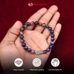 Purple Cat’s Eye With Buddha Charm Bracelet