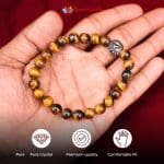 Tiger Eye with Charm Bracelet 8mm