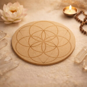 Flower of Life Crystal Grid Plate (10 Inch Approx)