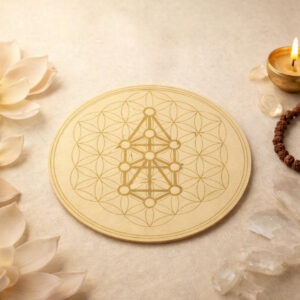 Flower of Life Tree of Life Crystal Grid Plate (10 Inch Approx)