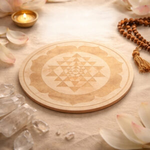 Sri Yantra Crystal Grid Plate (10 Inch Approx)