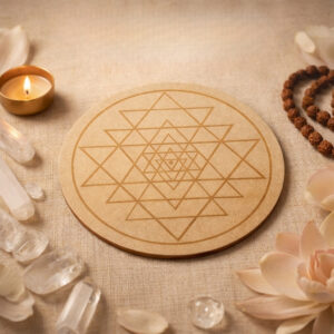 Sriyantra Sacred Geometry Crystal Grid Plate (10 Inch Approx)