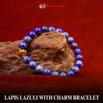Lapis Lazuli with Charm Bracelet 8mm