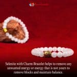Selenite with Charm Bracelet 8mm