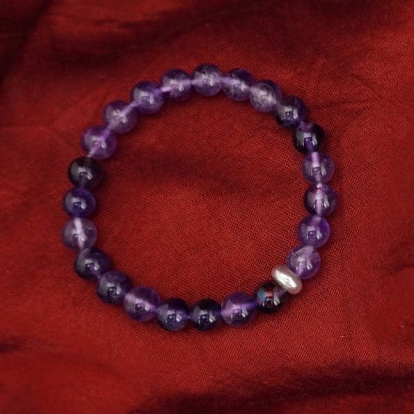 Amethyst with Ring Bracelet 8mm