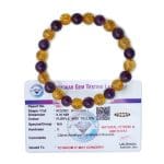 Citrine Amethyst Combination Bracelet 8mm