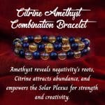 Citrine Amethyst Combination Bracelet 8mm