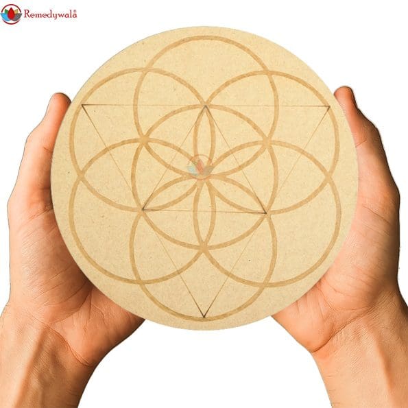 Flower of Life Crystal Grid Plate