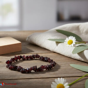 Garnet Chips Bracelet