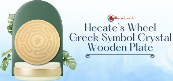 Hecate’s Wheel Greek Symbol Crystal Grid Plate (10 Inch Approx)