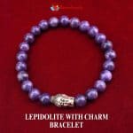 Lepidolite with Charm Bracelet 8mm