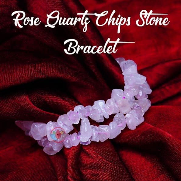 Rose Quartz Chips Stone Bracelet