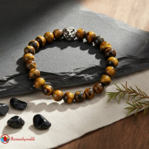 Tiger Eye with Charm Bracelet 8mm