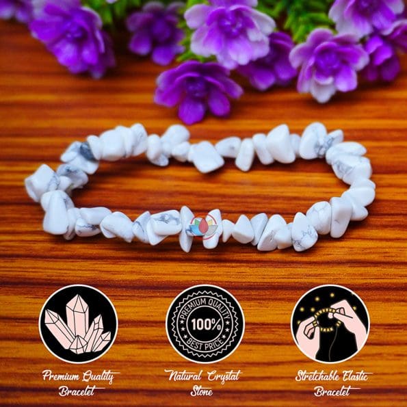 White howlite Chips Bracelet