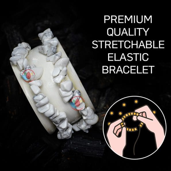 White howlite Chips Bracelet