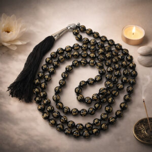 Black Onyx Om Mani Mala - Remedywala