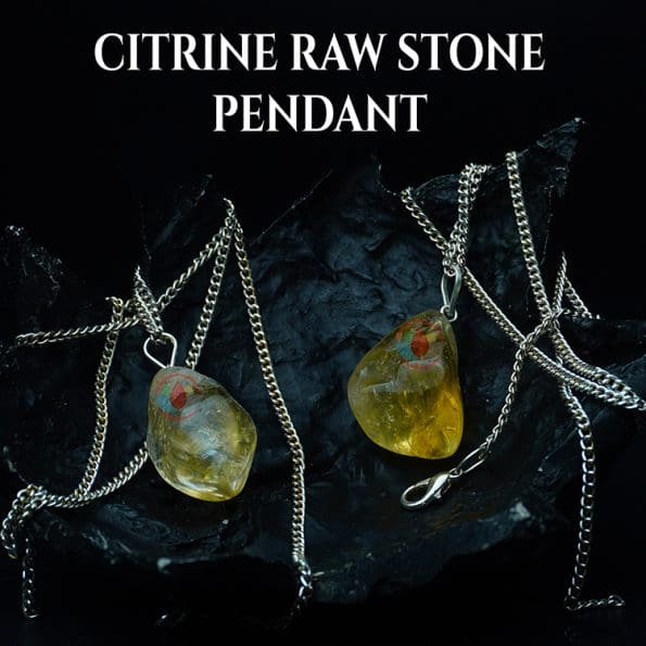 Citrine Raw Stone Pendant