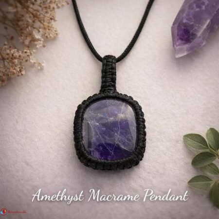 Amethyst Macrame Pendant