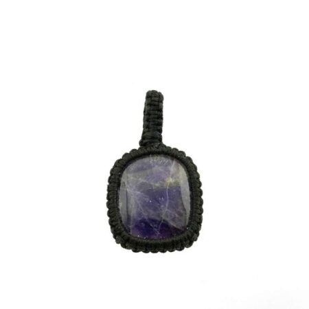 Amethyst Macrame Pendant