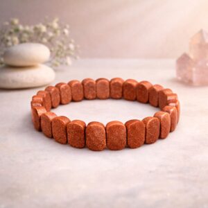 Red Goldstone Bracelet (Diamond Cut Tumble)