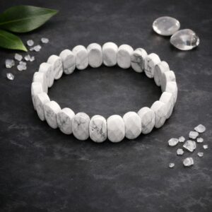 Howlite Bracelet (Diamond Cut Tumble)