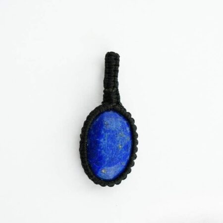 Lapis Lazuli Macrame Pendant
