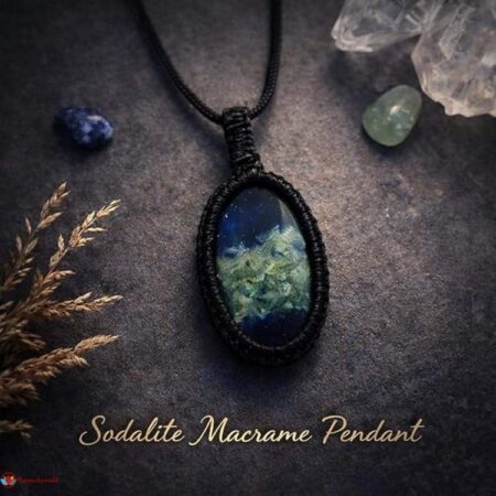 Sodalite Macrame Pendant