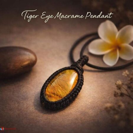 Tiger Eye Macrame Pendant