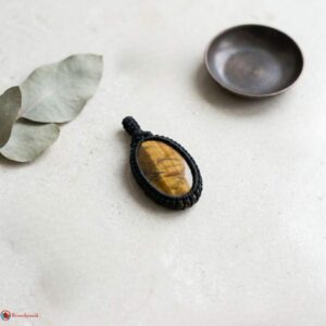 Tiger Eye Macrame Pendant