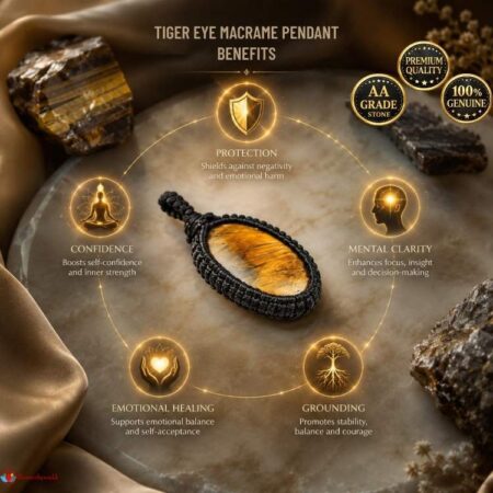 Tiger Eye Macrame Pendant